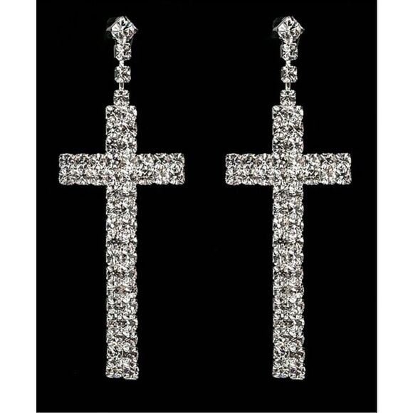 Cross Earrings - Picture 1 of 8